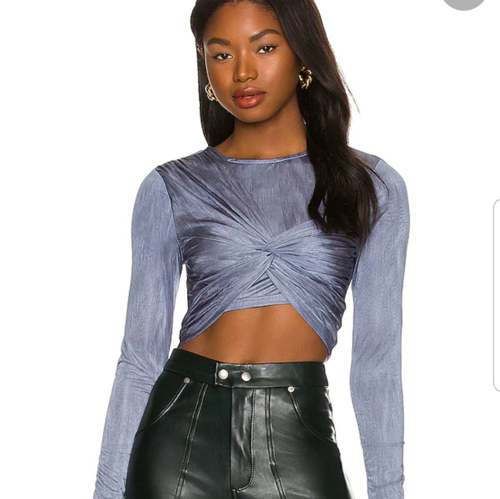 Superdown drew twist front top in slate